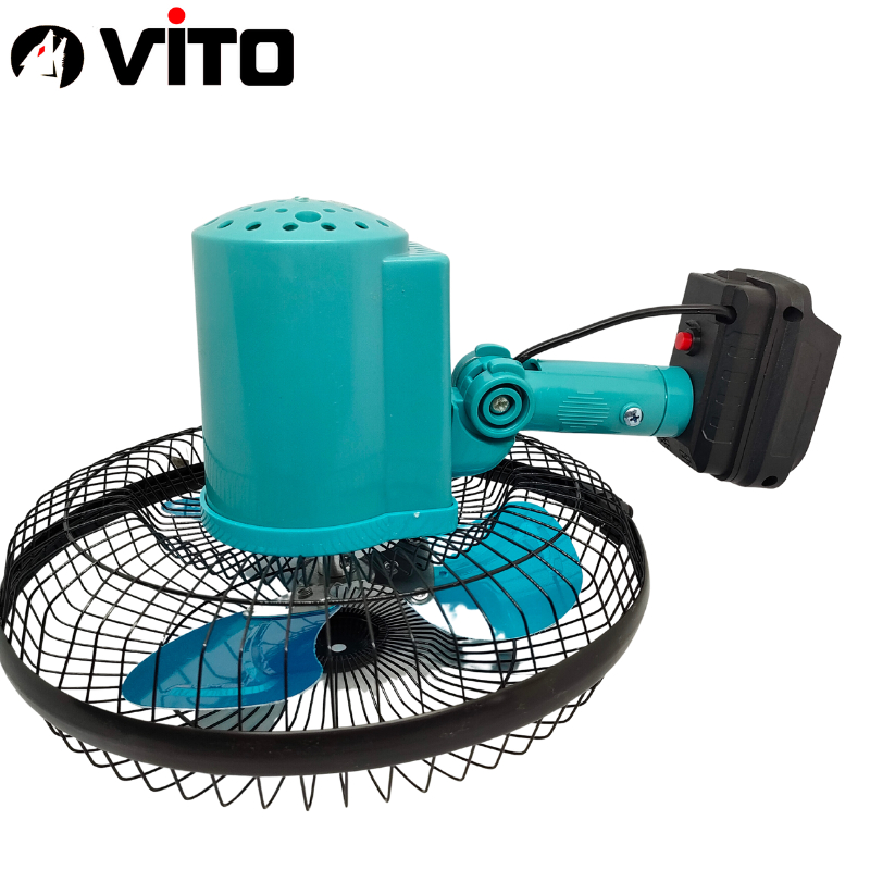 Quạt Chạy Pin 11 Inch Có Đảo Đầu Tự Động VITO Dùng Pin Chân MAKITA 40MM Sử Dụng Pin Máy Công Cụ