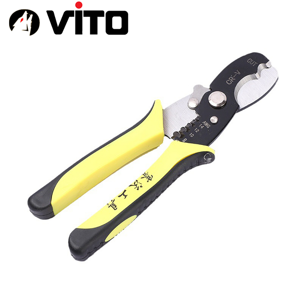 Kìm Đa Năng Cắt Cáp Tuốt Dây 8 Inch Thép CR-V Hàng Nhập VITO