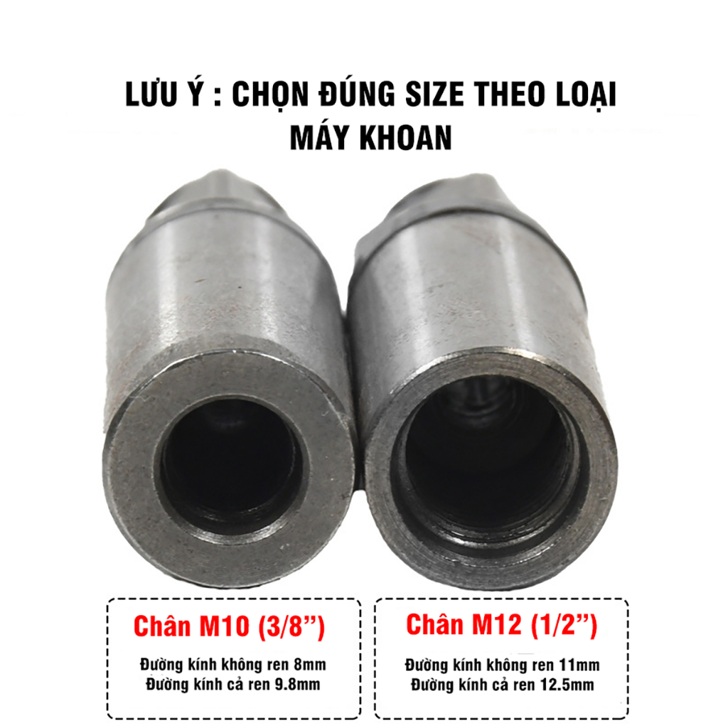 Đầu Đa Năng Ngậm Vít Lục Giác, Siết Bulong VITO Thay Thế Cho Máy Khoan Đầu Kẹp Măng Ranh