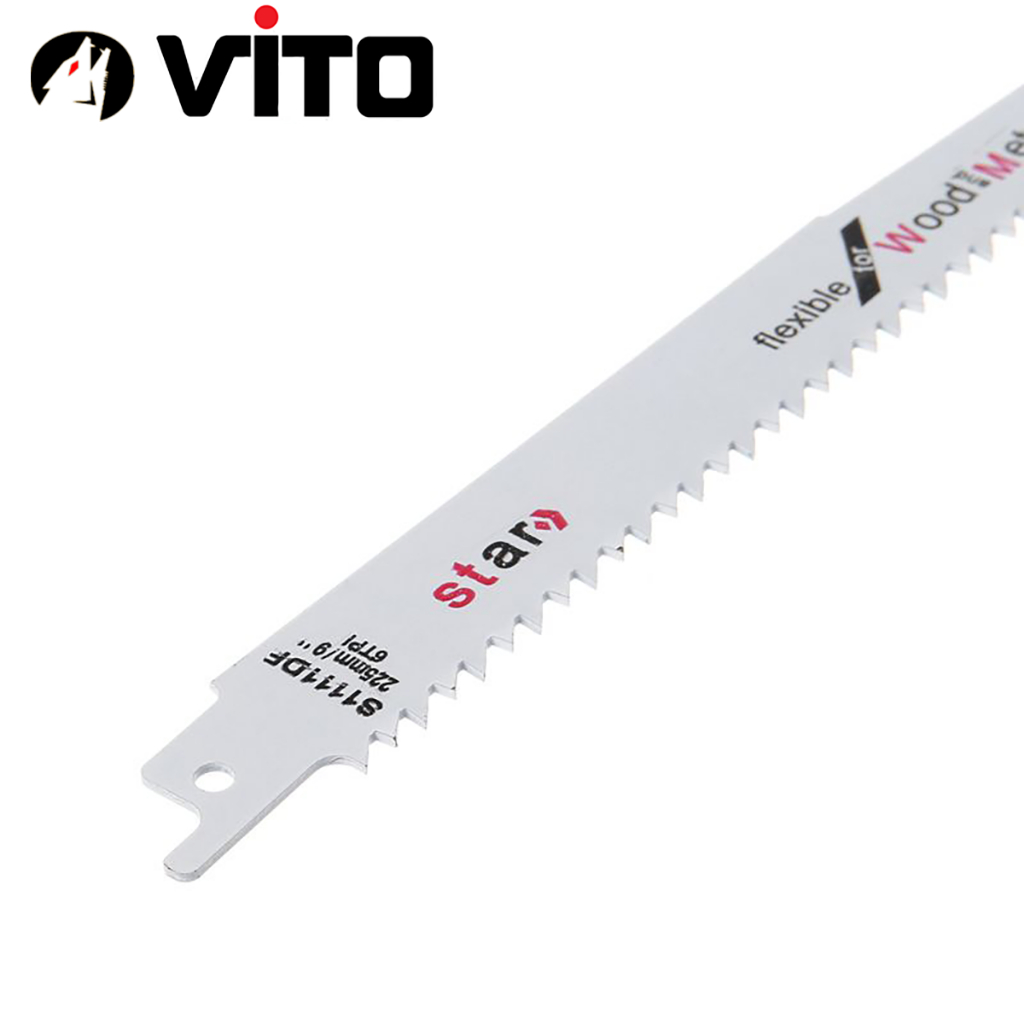 Bộ 2 Lưỡi Cưa Kiếm S1111DF Dài 225mm VITO Cưa Gỗ Có Đinh, Ống Nhựa PVC