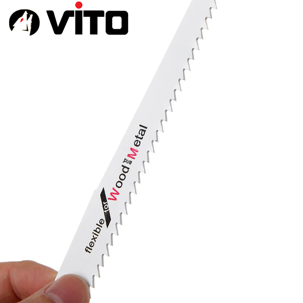 Bộ 2 Lưỡi Cưa Kiếm S1111DF Dài 225mm VITO Cưa Gỗ Có Đinh, Ống Nhựa PVC