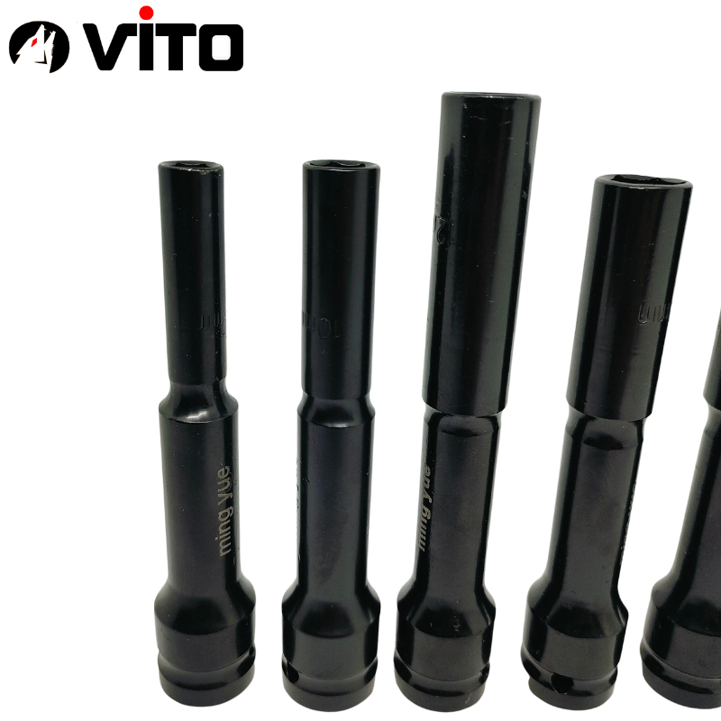 Ống Khẩu 8-19mm Dài 120mm VITO Chân 1/2 Inch Vặn Bulong, Đầu Bulong, Đầu Tiếp, Đầu Điếu Mạ Crôm