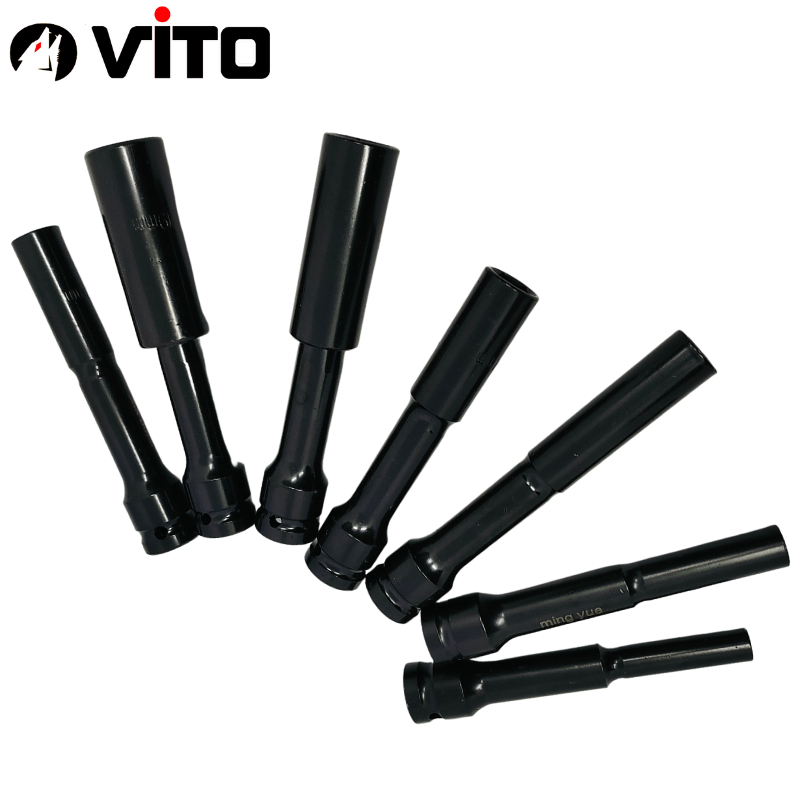 Ống Khẩu 8-19mm Dài 120mm VITO Chân 1/2 Inch Vặn Bulong, Đầu Bulong, Đầu Tiếp, Đầu Điếu Mạ Crôm