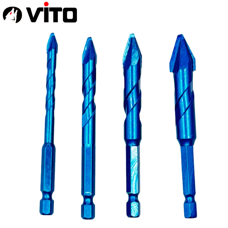 Mũi Khoan V2 Đa Năng Chuyên Gạch Men Cứng HEX-9 Độ Cứng HRC 40 VITO