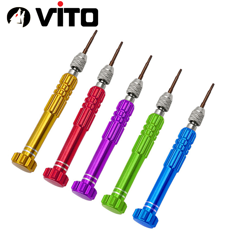 Bộ Tua Vít Sửa Chữa Điện Thoại, Điện Tử 6 Chi Tiết (1 Thân + 5 Mũi Vít) VITO Hợp Kim Chắc Chắn
