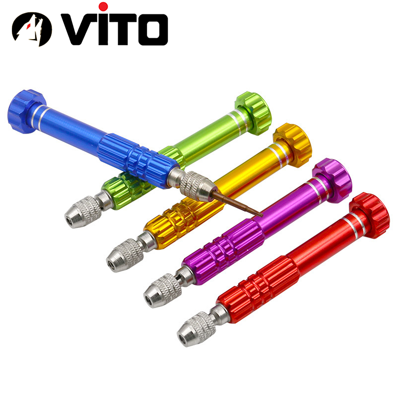 Bộ Tua Vít Sửa Chữa Điện Thoại, Điện Tử 6 Chi Tiết (1 Thân + 5 Mũi Vít) VITO Hợp Kim Chắc Chắn