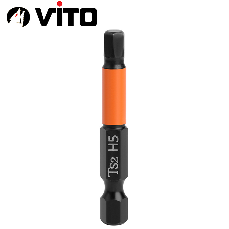 Mũi Vít Lục Giác 6 Cạnh Có Từ Tính VITO Dài 50mm 100mm Kích Cỡ H1.5 H2 H2.5 H3 H4 H5 H6 Thép Đen Độ Cứng Cao