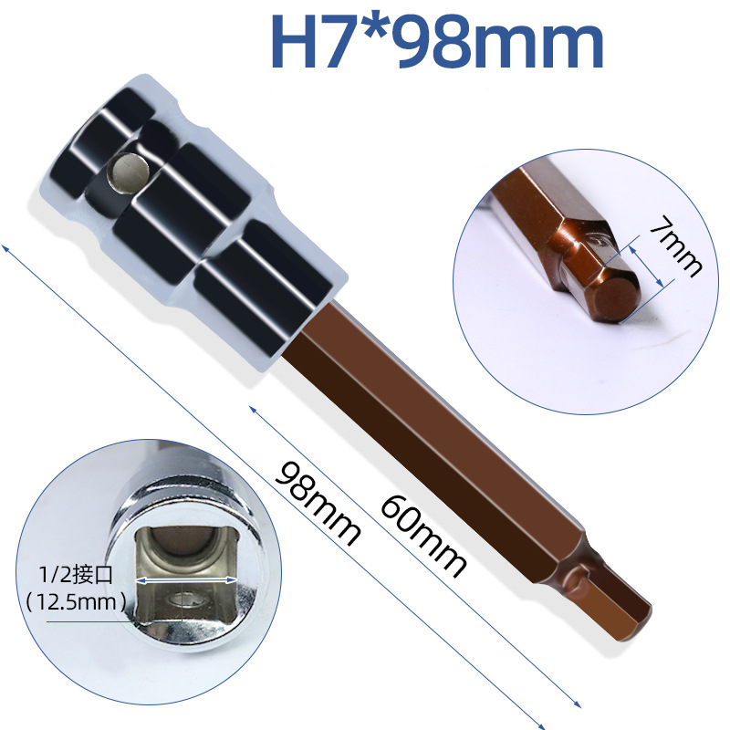 Đầu Lục Giác Thép S2 Dài 100mm VITO Chân Bulong 1/2 Inch Thép CR-V