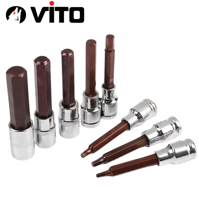 Đầu Lục Giác Thép S2 Dài 100mm VITO Chân Bulong 1/2 Inch Thép CR-V