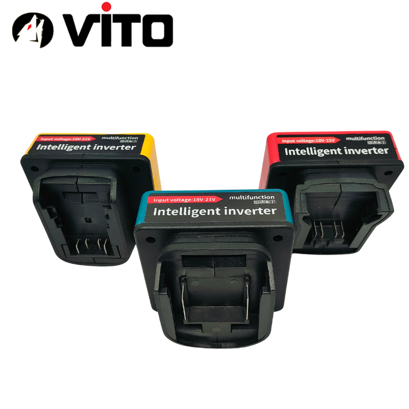 [KHÔNG KÈM PIN] Đế Chuyển Đổi Lên Điện 220V Dùng Cho Pin Chân MAKITA MILWAUKEE DEWALT 18V 20V 21V VITO Công Suất 100W