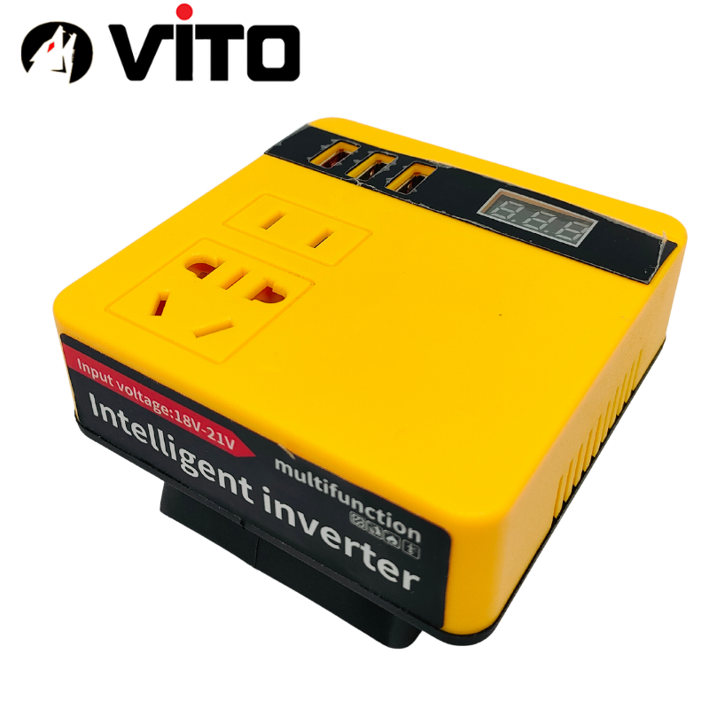[KHÔNG KÈM PIN] Đế Chuyển Đổi Lên Điện 220V Dùng Cho Pin Chân MAKITA MILWAUKEE DEWALT 18V 20V 21V VITO Công Suất 100W