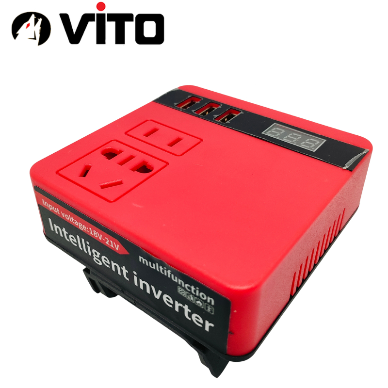 [KHÔNG KÈM PIN] Đế Chuyển Đổi Lên Điện 220V Dùng Cho Pin Chân MAKITA MILWAUKEE DEWALT 18V 20V 21V VITO Công Suất 100W