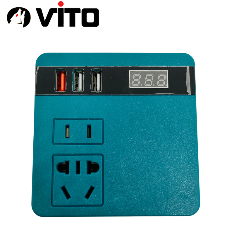 [KHÔNG KÈM PIN] Đế Chuyển Đổi Lên Điện 220V Dùng Cho Pin Chân MAKITA MILWAUKEE DEWALT 18V 20V 21V VITO Công Suất 100W