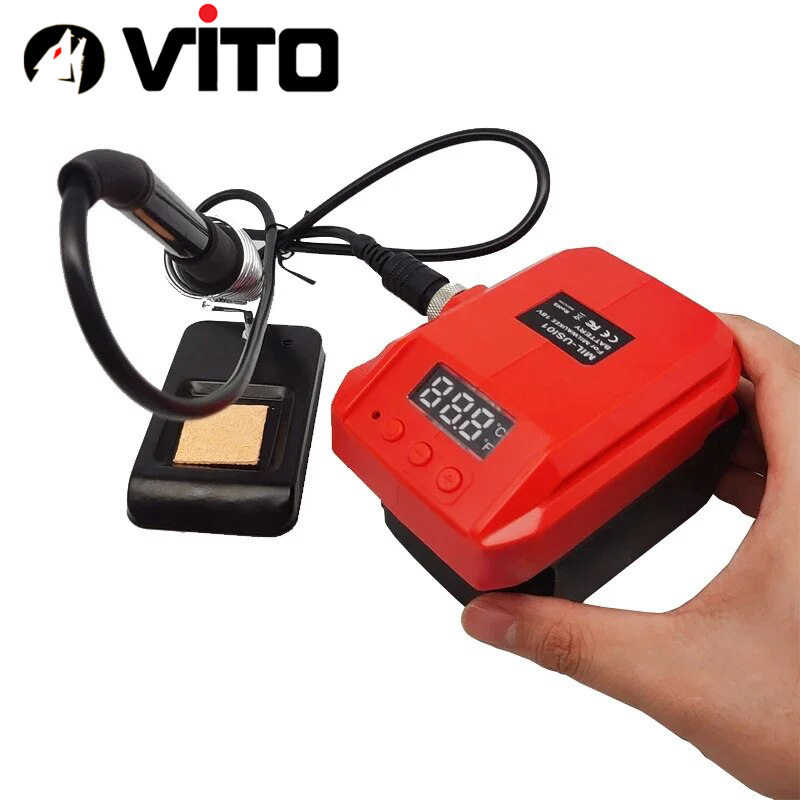 [KHÔNG KÈM PIN] Trạm Hàn Thiếc 936 Dùng Pin Máy Công Cụ Chân MAKITA DEWALT MILWAUKEE VITO Gia Nhiệt Nhanh Có Màn Hình