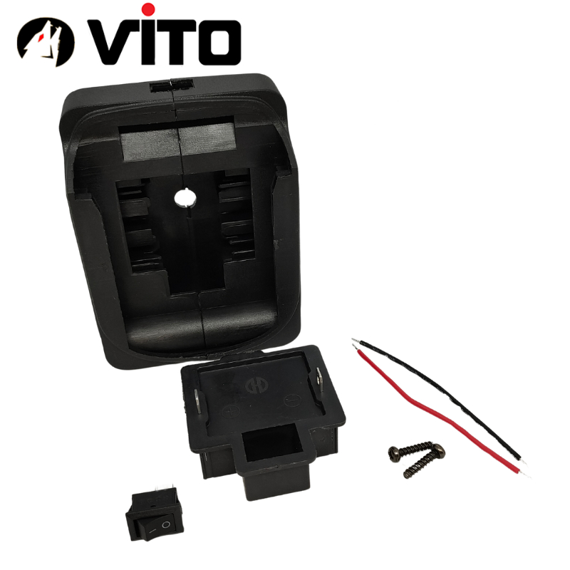 Đế Kèm Công Tắc Chân Pin MAKITA 40MM Nhựa ABS Đúc Lắp Ghép VITO Gồm Dây, Tiếp Điểm