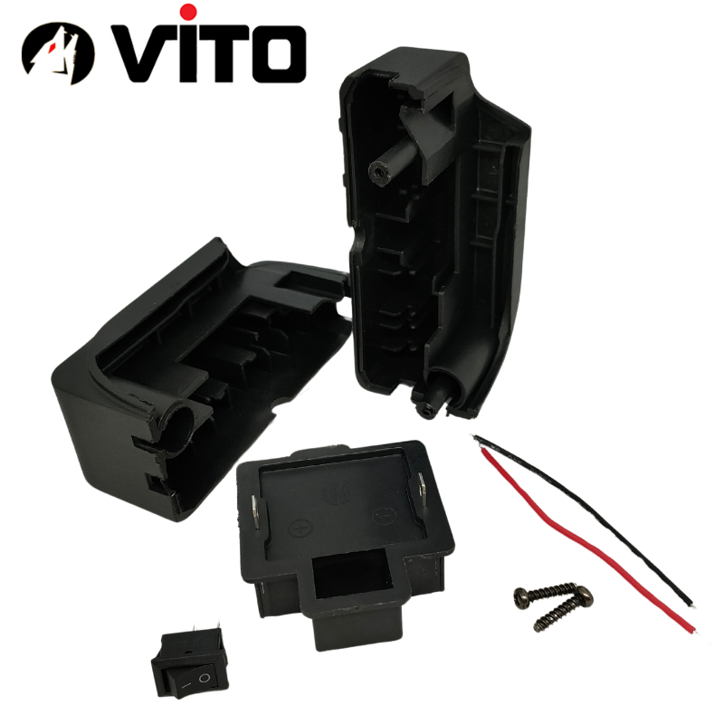 Đế Kèm Công Tắc Chân Pin MAKITA 40MM Nhựa ABS Đúc Lắp Ghép VITO Gồm Dây, Tiếp Điểm