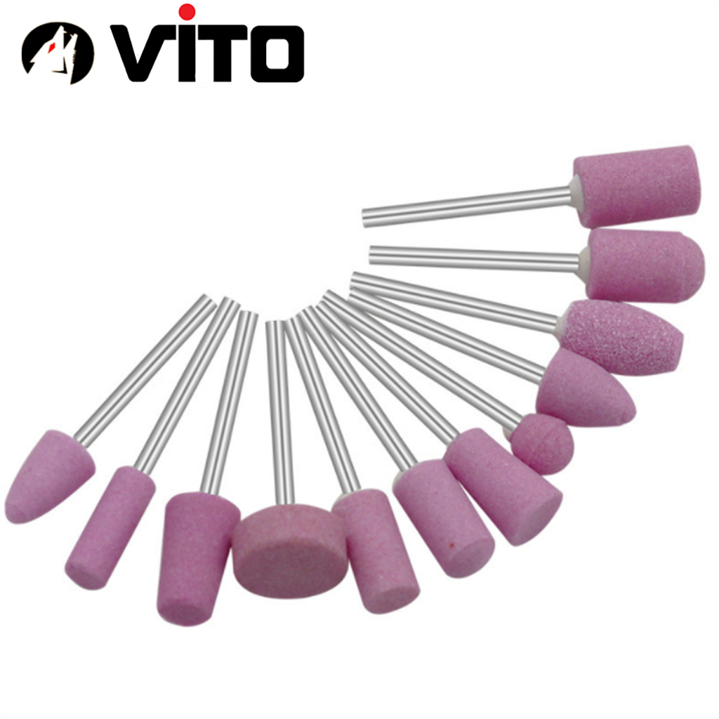 Bộ 12 Mũi Đá Mài Mini Cán 2.5mm VITO Dùng Cho Máy Mài Khuôn Đa Năng Cầm Tay