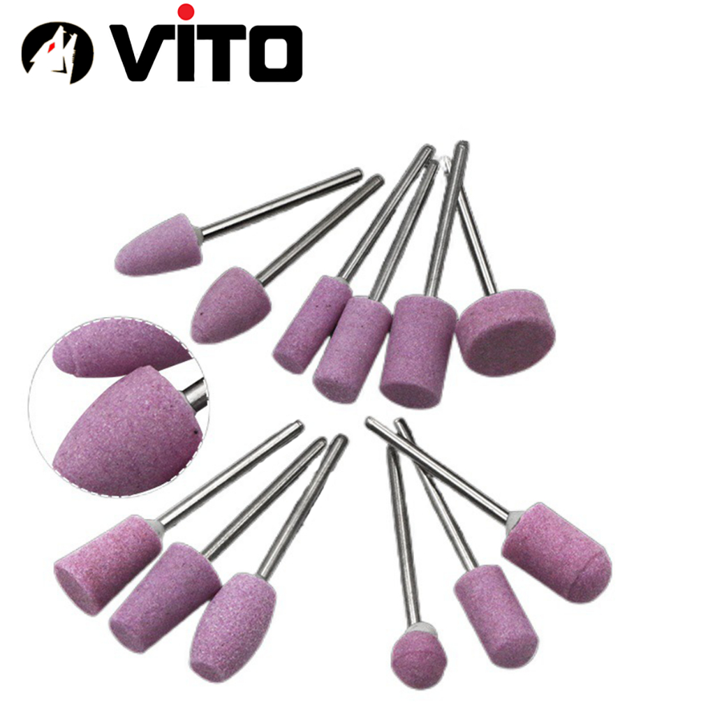 Bộ 12 Mũi Đá Mài Mini Cán 2.5mm VITO Dùng Cho Máy Mài Khuôn Đa Năng Cầm Tay