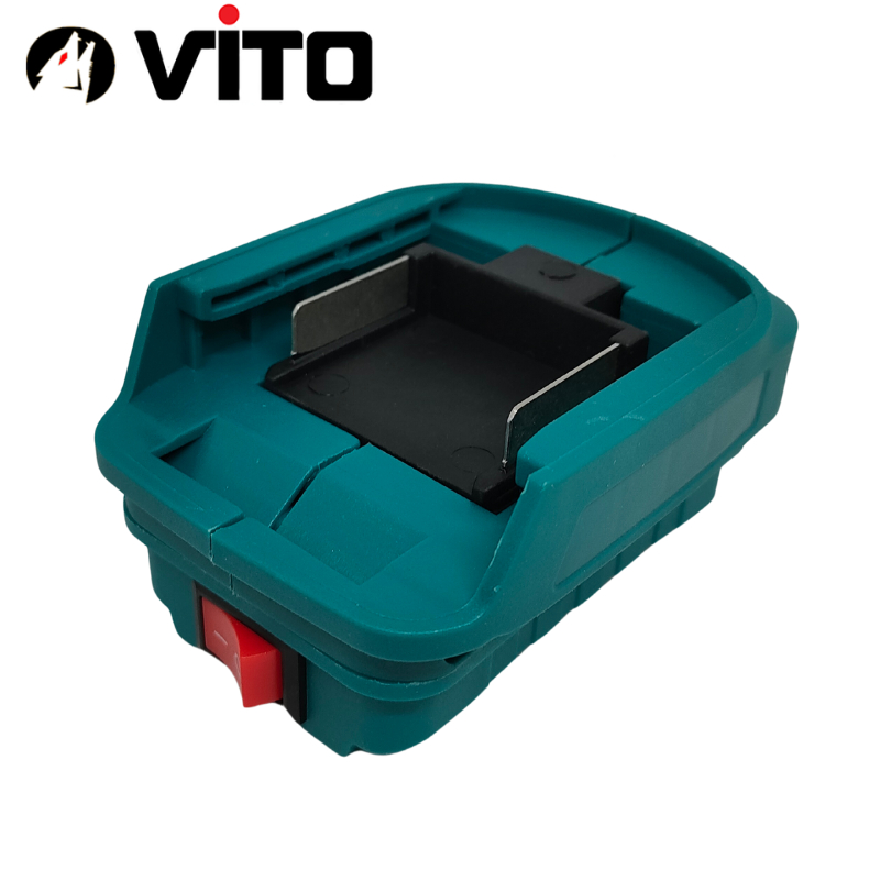 Đế DIY Đúc VITO Nhựa ABS Lắp Ghép Có Công Tắc Chế Quạt, Đèn, Lấy Nguồn Chân Pin MAKITA DEWALT MILWAUKEE