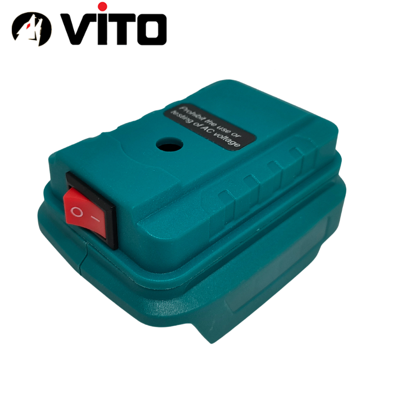 Đế DIY Đúc VITO Nhựa ABS Lắp Ghép Có Công Tắc Chế Quạt, Đèn, Lấy Nguồn Chân Pin MAKITA DEWALT MILWAUKEE