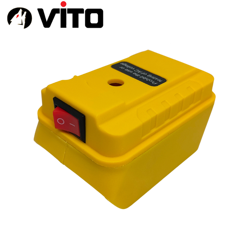 Đế DIY Đúc VITO Nhựa ABS Lắp Ghép Có Công Tắc Chế Quạt, Đèn, Lấy Nguồn Chân Pin MAKITA DEWALT MILWAUKEE