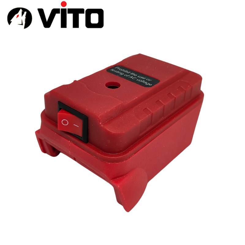 Đế DIY Đúc VITO Nhựa ABS Lắp Ghép Có Công Tắc Chế Quạt, Đèn, Lấy Nguồn Chân Pin MAKITA DEWALT MILWAUKEE