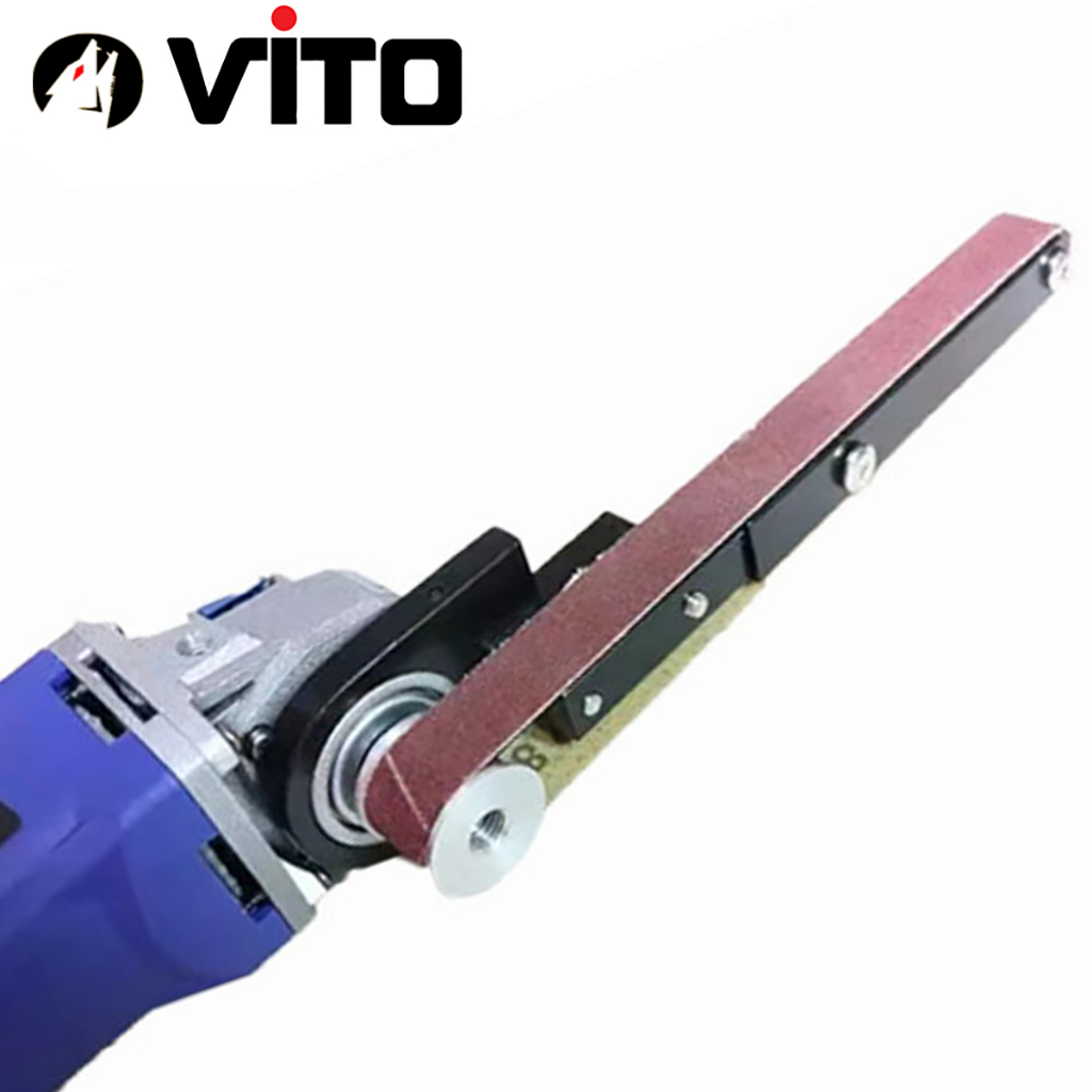 Bộ Dụng Cụ Chuyển Đổi Máy Mài Góc M10 M14 Sang Chà Nhám Băng VITO Dùng Dây Đai Mài Giáp Dây Mini