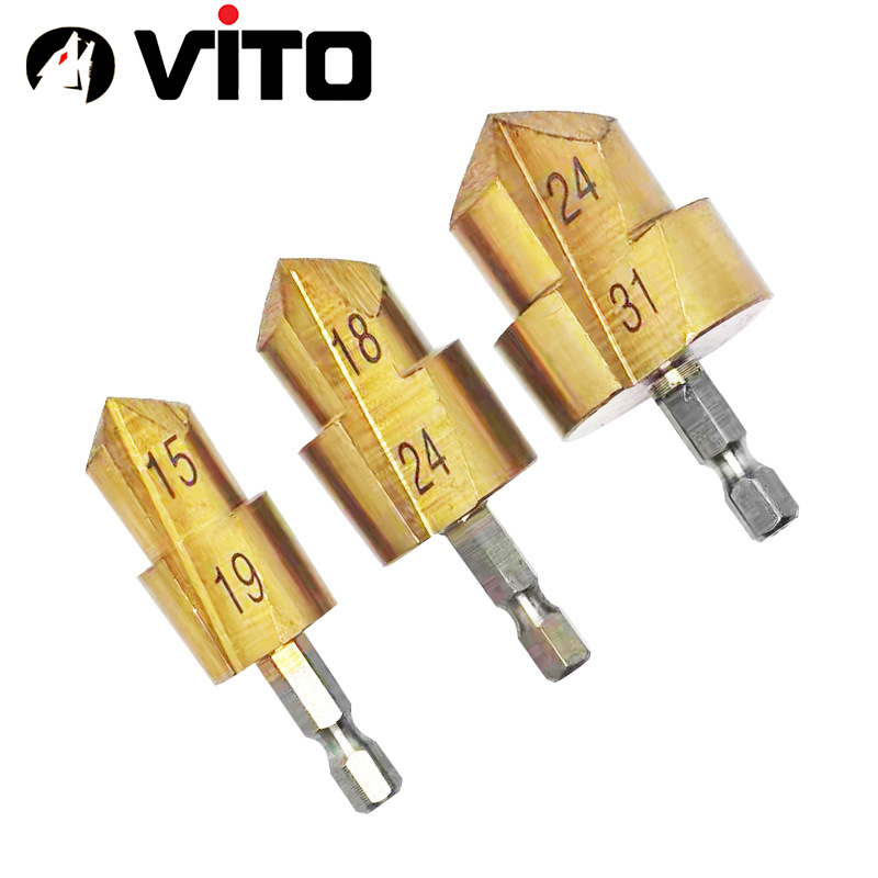 Mũi Khoan Nong Ống Nhiệt PPR 20-25-32, Mũi Khoét Ống Nhựa VITO Chân Lục Giác Gắn Máy Khoan, Máy Chuyên Vít