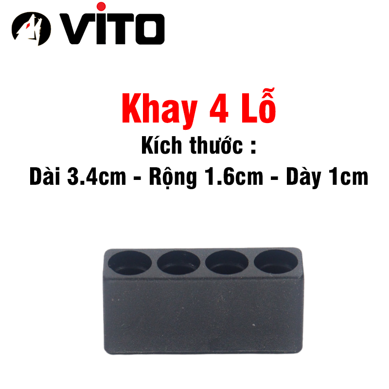 Khay Nhựa Dẻo Cắm Mũi Vít, Mũi Khoan Chân Lục Giác 6.35mm VITO Các Kích Thước