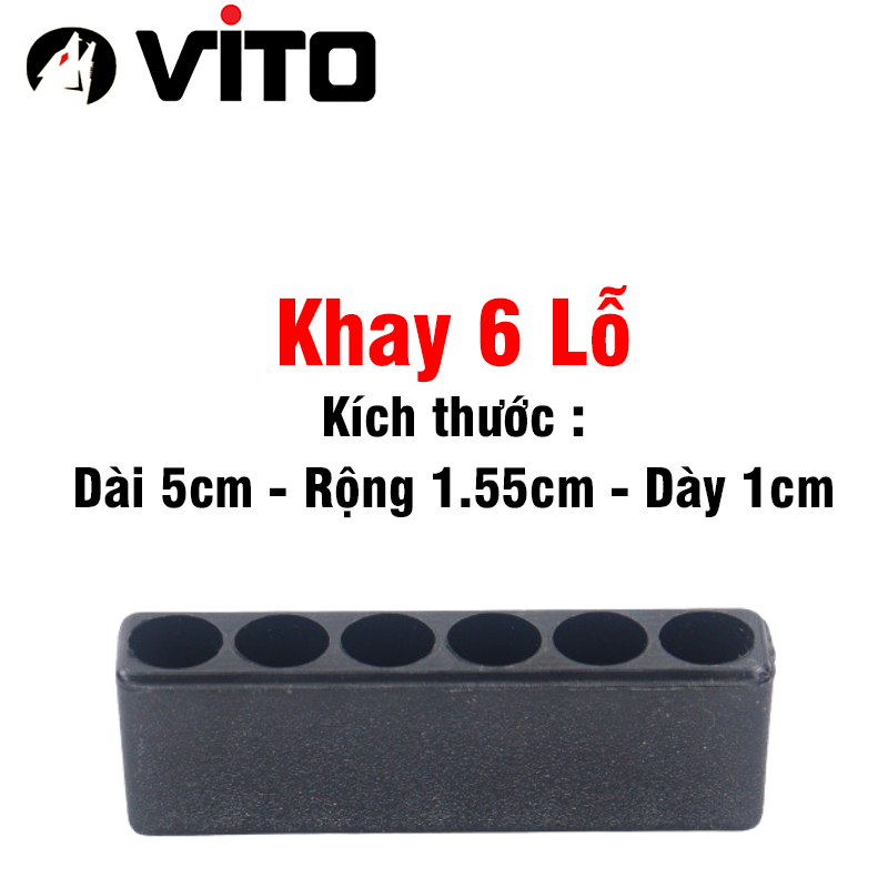 Khay Nhựa Dẻo Cắm Mũi Vít, Mũi Khoan Chân Lục Giác 6.35mm VITO Các Kích Thước