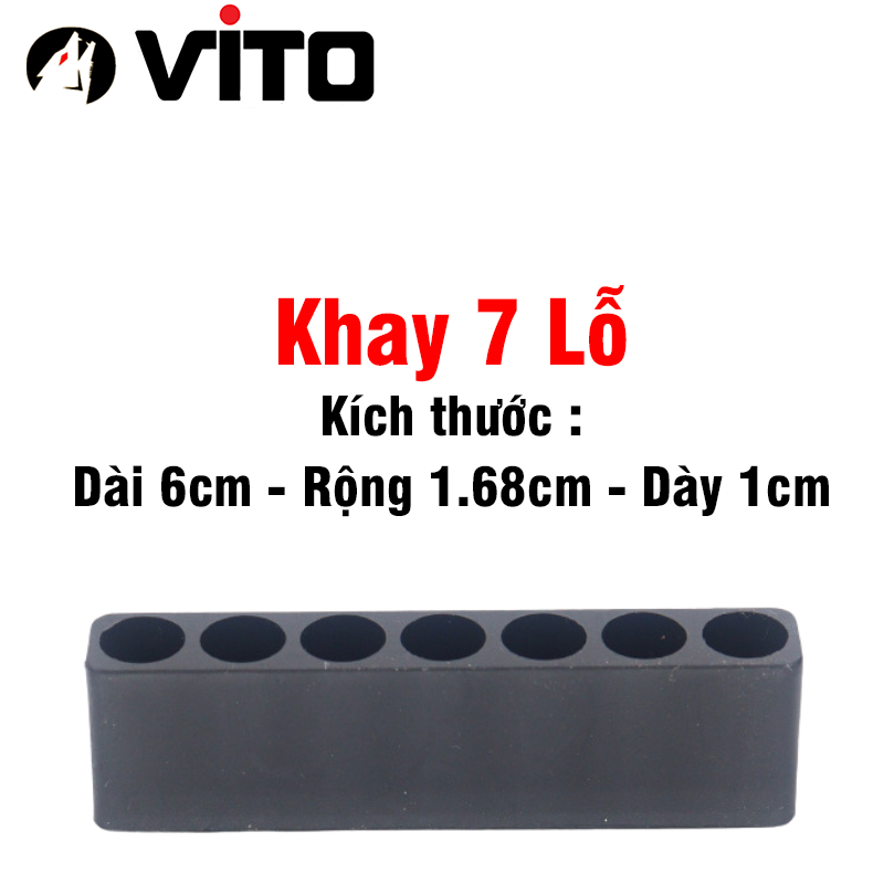Khay Nhựa Dẻo Cắm Mũi Vít, Mũi Khoan Chân Lục Giác 6.35mm VITO Các Kích Thước