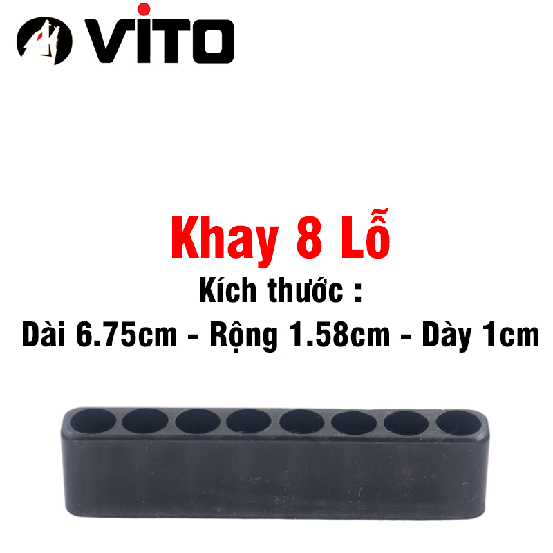 Khay Nhựa Dẻo Cắm Mũi Vít, Mũi Khoan Chân Lục Giác 6.35mm VITO Các Kích Thước