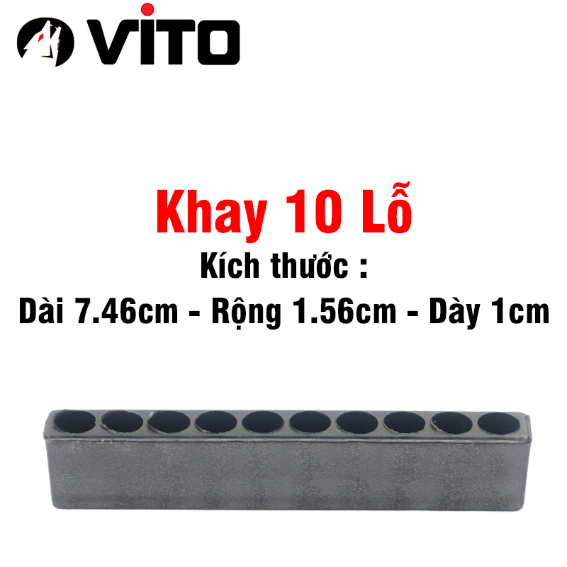 Khay Nhựa Dẻo Cắm Mũi Vít, Mũi Khoan Chân Lục Giác 6.35mm VITO Các Kích Thước