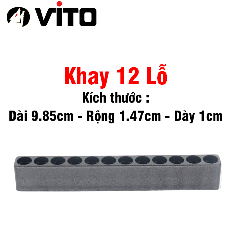 Khay Nhựa Dẻo Cắm Mũi Vít, Mũi Khoan Chân Lục Giác 6.35mm VITO Các Kích Thước