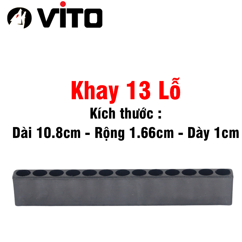Khay Nhựa Dẻo Cắm Mũi Vít, Mũi Khoan Chân Lục Giác 6.35mm VITO Các Kích Thước