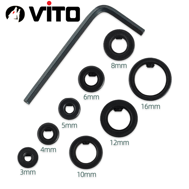 Bộ 7/8 Vòng Cữ Định Vị Chiều Sâu Mũi Khoan 3-16mm VITO Kèm Cờ Lê Lục Giác
