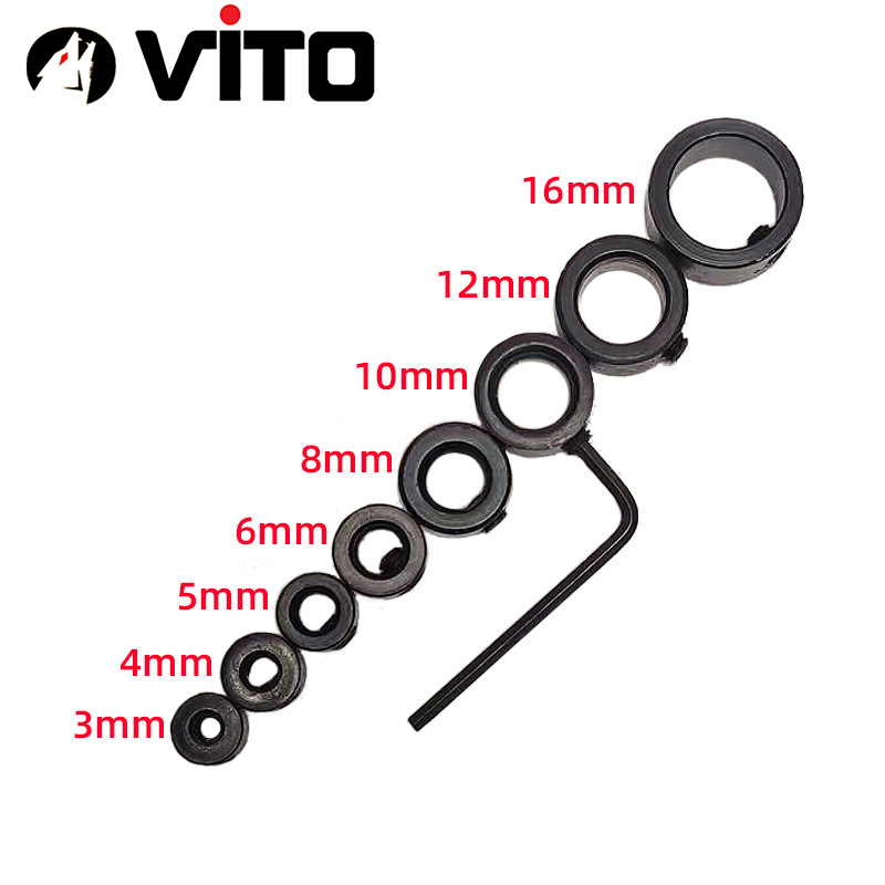 Bộ 7/8 Vòng Cữ Định Vị Chiều Sâu Mũi Khoan 3-16mm VITO Kèm Cờ Lê Lục Giác