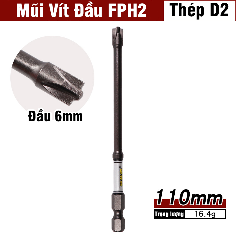 Đầu Tua Vít FPH2 Nam Châm Mạnh Dài 65/110mm VITO Chuyên Dụng Cho Thợ Điện