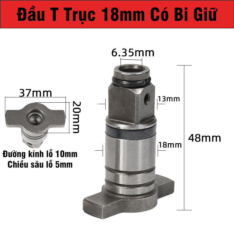 Đầu Bulong 1/2 Chữ T Có Lỗ Vít VITO Thay Thế Cho Máy Bulong Máy Bắn Vít