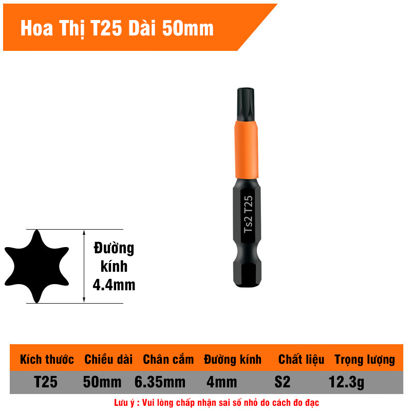 Mũi Vít Hoa Thị Chân Lục Giác Không Lỗ VITO Thép TS2 Đen Chắc Chắn