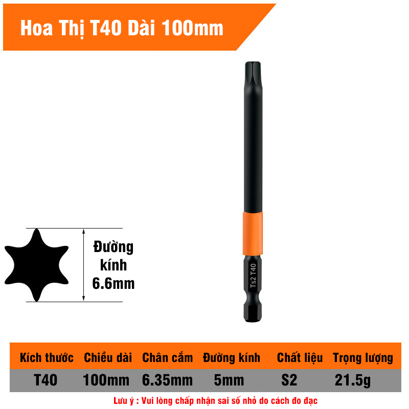 Mũi Vít Hoa Thị Chân Lục Giác Không Lỗ VITO Thép TS2 Đen Chắc Chắn