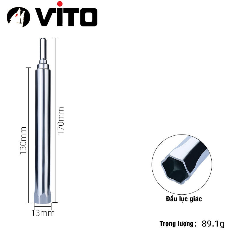 Khẩu Rỗng Ruột Dài Chuyên Dụng VITO Vặn Ty Ren Trần Thạch Cao Chân Lục Giác