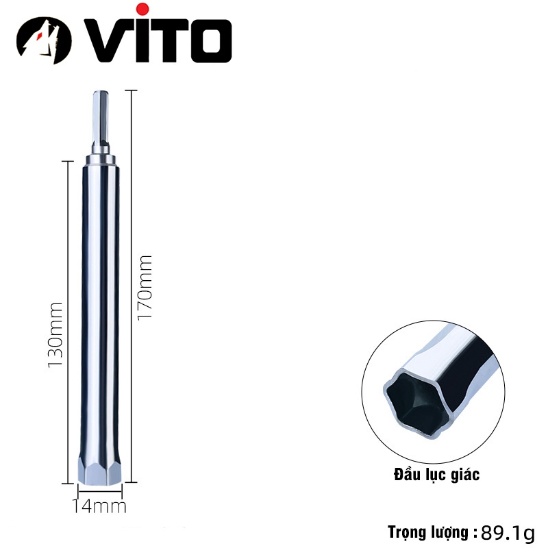 Khẩu Rỗng Ruột Dài Chuyên Dụng VITO Vặn Ty Ren Trần Thạch Cao Chân Lục Giác