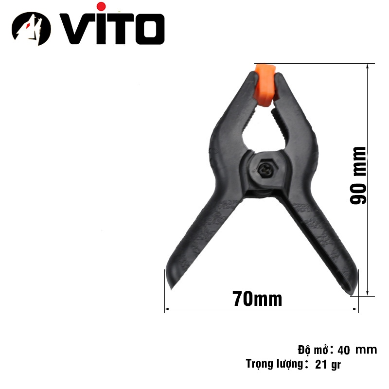 Kẹp gỗ nhanh chữ A  - Kẹp lò xo nhựa