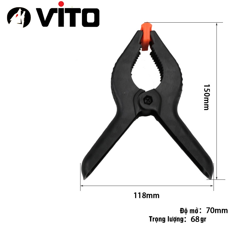 Kẹp gỗ nhanh chữ A  - Kẹp lò xo nhựa