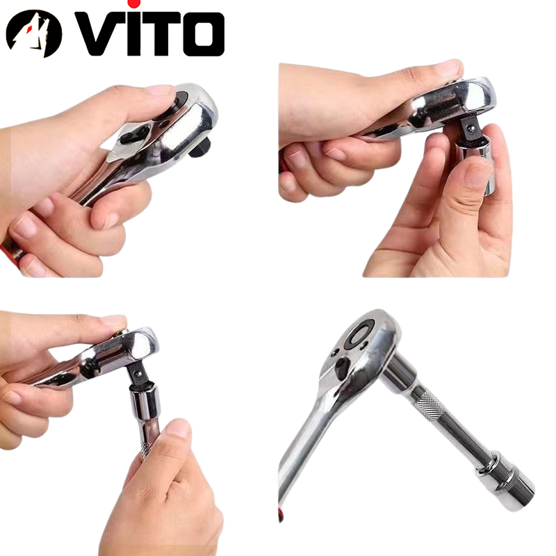 Bộ Tuýp, Bộ Khẩu Mở Ốc Bulong 12 Chi Tiết Đầu 1/2 1/4 , Cần Tự Động 1/2 Thép CR-V Cao Cấp Siêu Cứng VITO