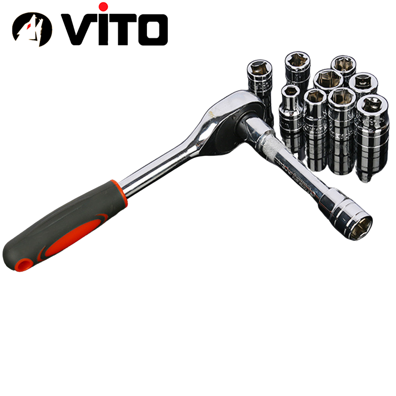 Bộ Tuýp, Bộ Khẩu Mở Ốc Bulong 12 Chi Tiết Đầu 1/2 1/4 , Cần Tự Động 1/2 Thép CR-V Cao Cấp Siêu Cứng VITO