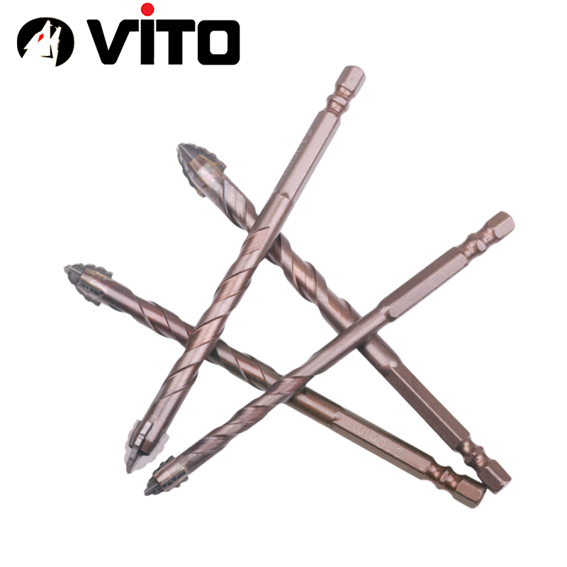 Mũi Khoan V3 Đa Năng Đầu Xẻ Rãnh Chống Vỡ Bản Mới 2025 VITO Khoan Tường, Gạch Men, Gỗ, Đá, Kính