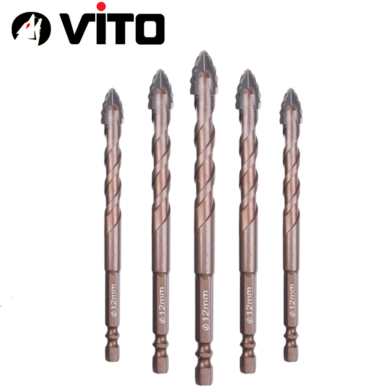 Mũi Khoan V3 Đa Năng Đầu Xẻ Rãnh Chống Vỡ Bản Mới 2025 VITO Khoan Tường, Gạch Men, Gỗ, Đá, Kính