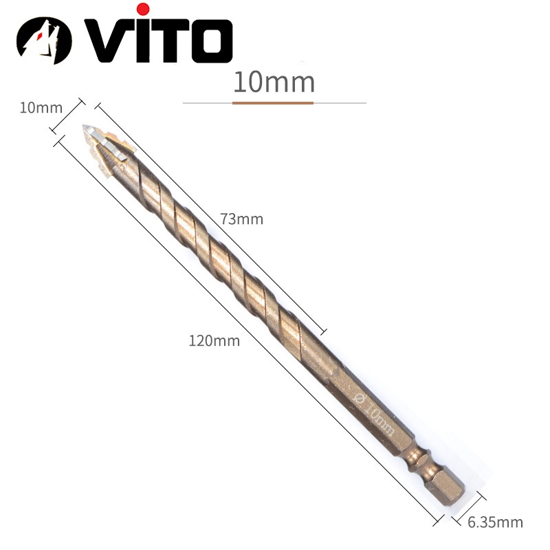 Mũi Khoan V3 Đa Năng Đầu Xẻ Rãnh Chống Vỡ Bản Mới 2025 VITO Khoan Tường, Gạch Men, Gỗ, Đá, Kính